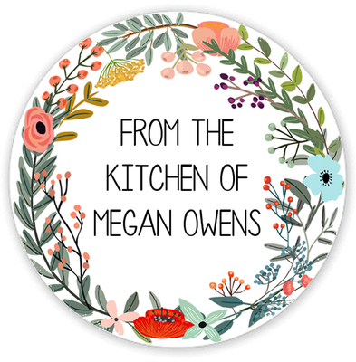 Vine Wreath Kitchen Round Stickers